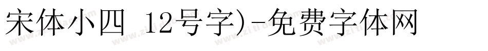 宋体小四 12号字)字体转换